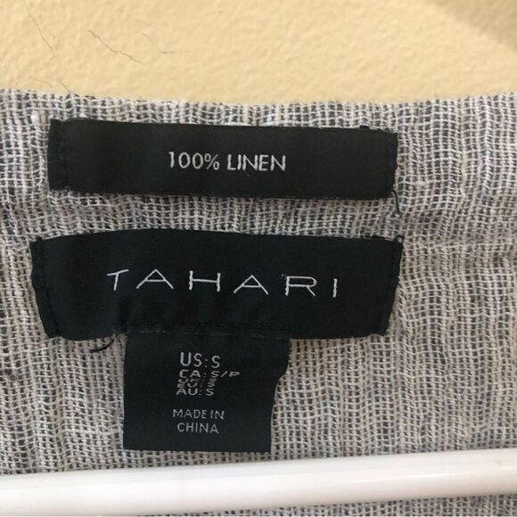 Tahari Oversized Linen Top - Picture 2 of 3